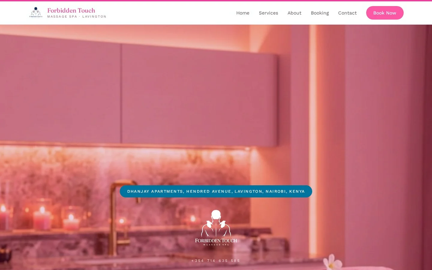 Forbidden Touch Massage Spa homepage